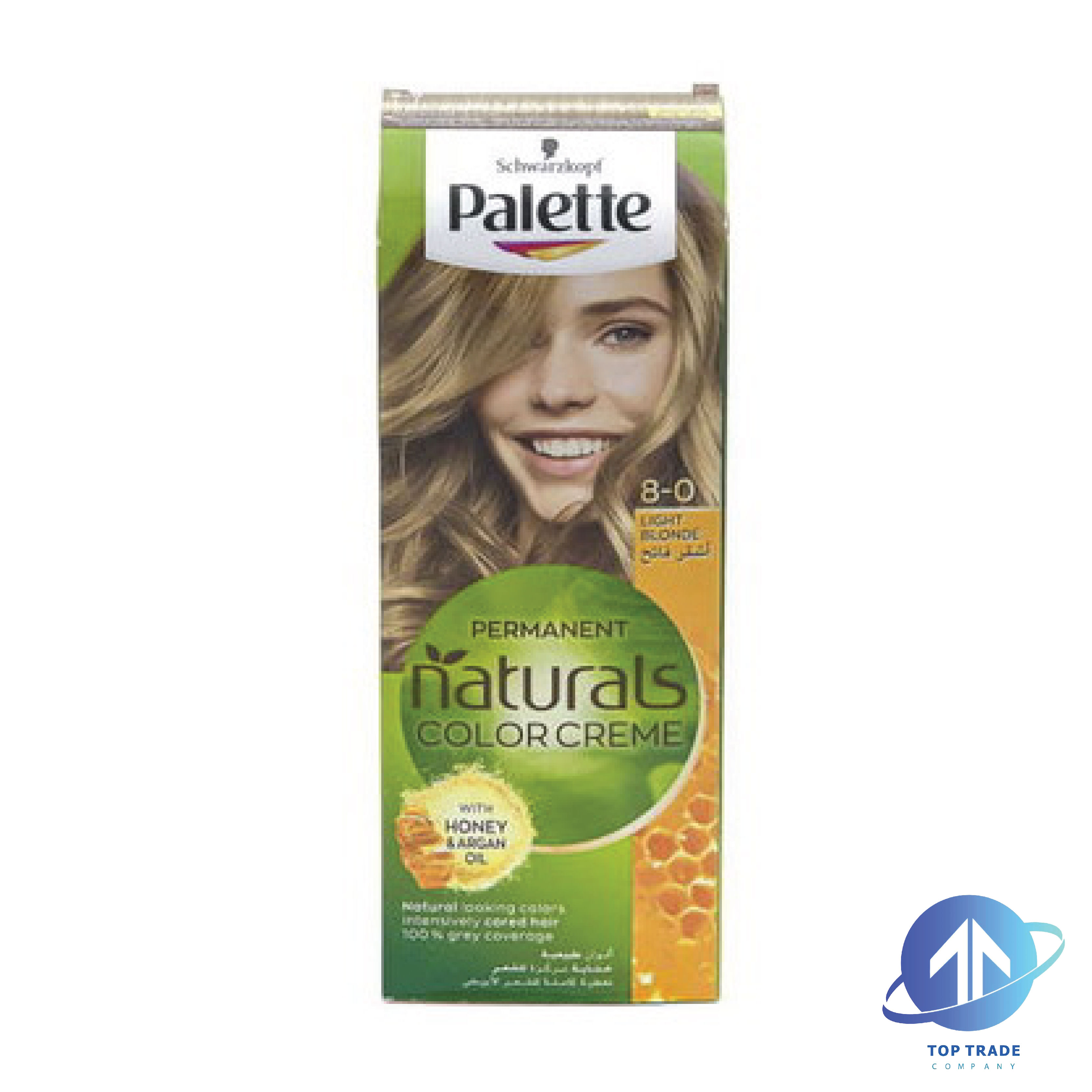Palette hair coloring with argon oil hair color 8-0 light blonde